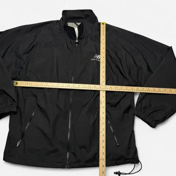 Vintage Y2K New Balance Black Full Zip Lightweight Windbreaker Jacket Men’s L - Picture 7 of 7